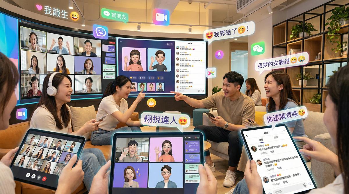 国产甜心社区互动场景